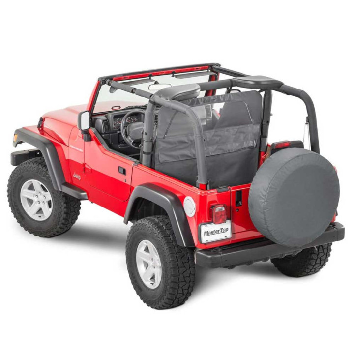 Protecție Anti-vânt cu Fermoar, MasterTop, Jeep CJ 1971 - 1986, Jeep Wrangler 1987 - 1995, Jeep Wrangler 1997 - 2006 - EDK.ro