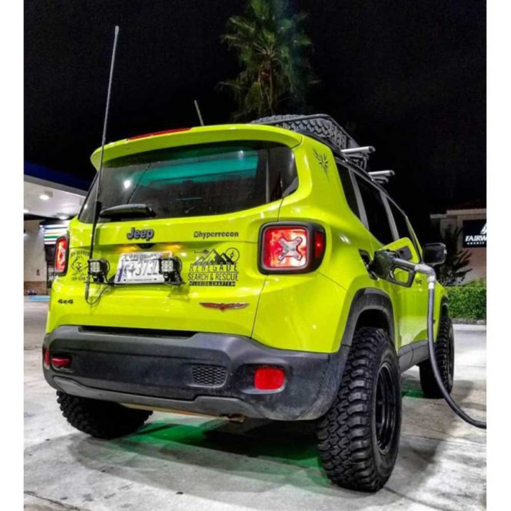 Rear License Plate Bracket with Additional LED Lamp Mounts Valkyrie, Valkyrie (to remove), Jeep Compass 2017 - Present, Jeep Ren