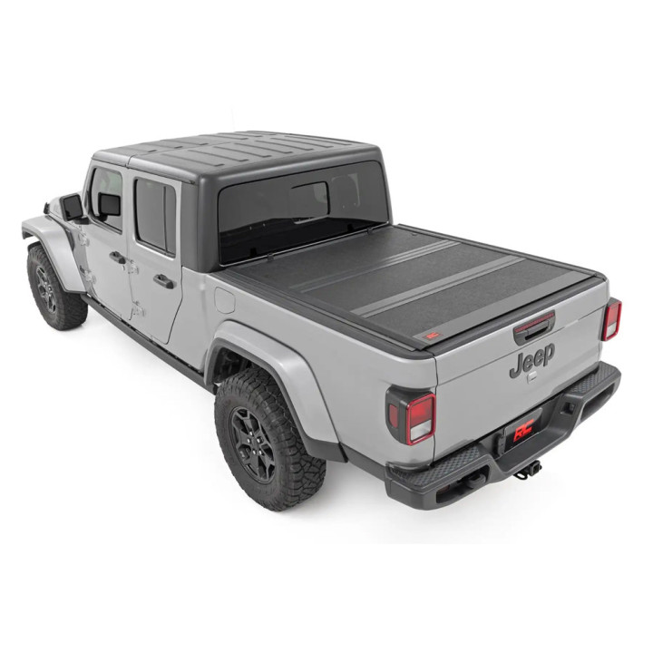 Lid Tonneau Bed Cover, Rough Country Tri-Fold, Jeep Gladiator Bed Length 5.0 Feet 2019 - Present - EDK.ro
