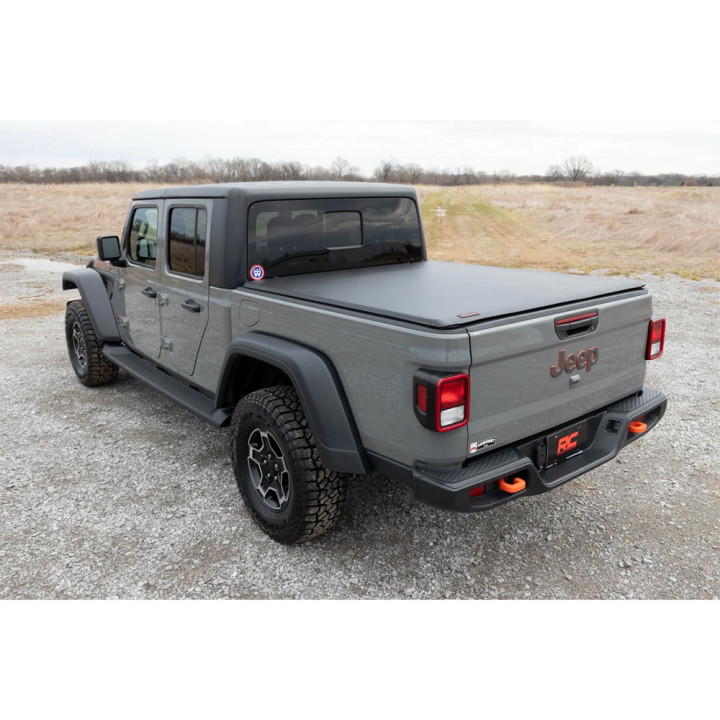 Soft Top Tonneau Bed Cover, Rough Country Roll, Jeep Gladiator 2020 - Present - EDK.ro