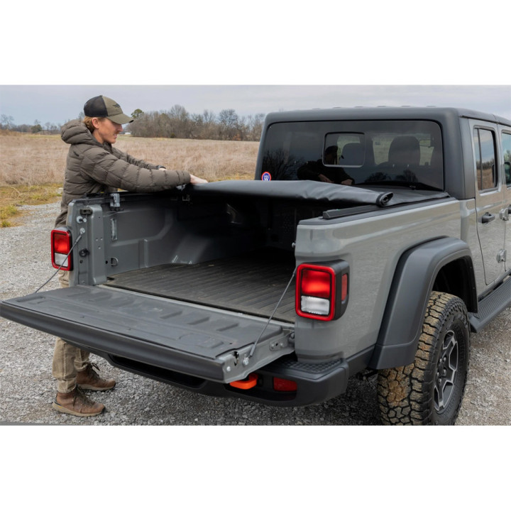 Soft Top Tonneau Bed Cover, Rough Country Roll, Jeep Gladiator 2020 - Present - EDK.ro