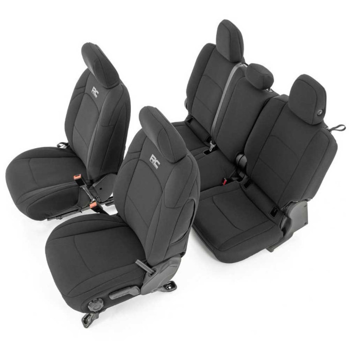 Set Huse Scaun Neopren Negru, Rough Country, Jeep Gladiator 2020 - Prezent - EDK.ro