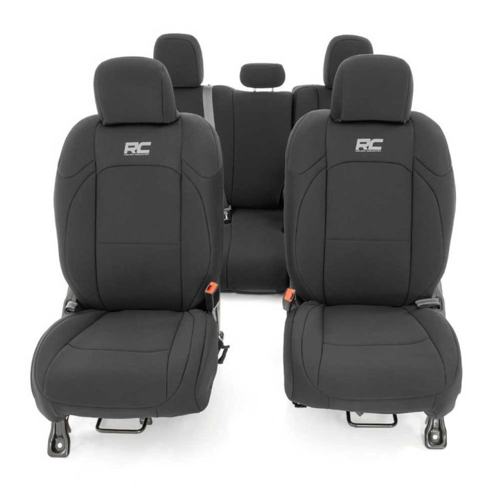 Set Huse Scaun Neopren Negru, Rough Country, Jeep Gladiator 2020 - Prezent - EDK.ro