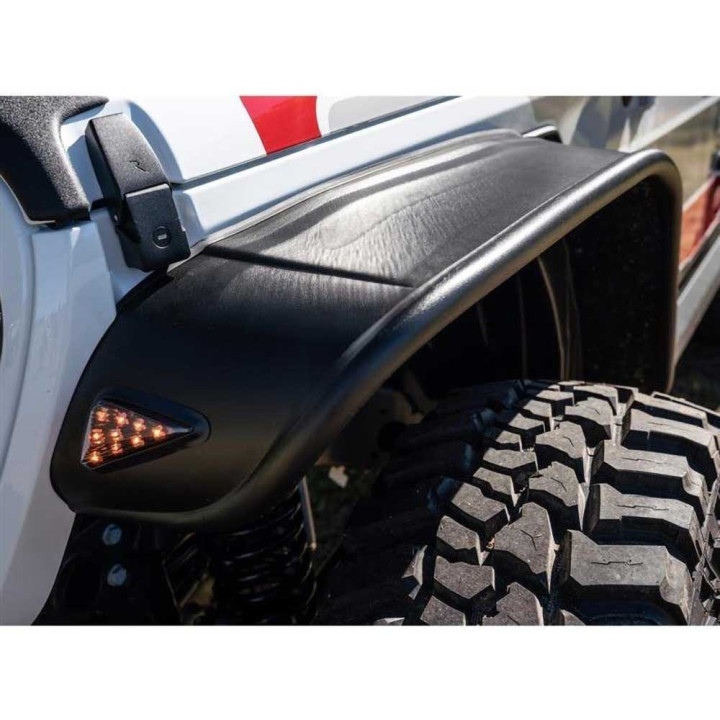 Front and Rear Fender Flares Standard Coverage, Bushwacker Flat Style, Jeep Gladiator 2020 - Present - EDK.ro