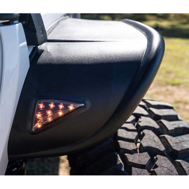 Front and Rear Fender Flares Standard Coverage, Bushwacker Flat Style, Jeep Gladiator 2020 - Present - EDK.ro