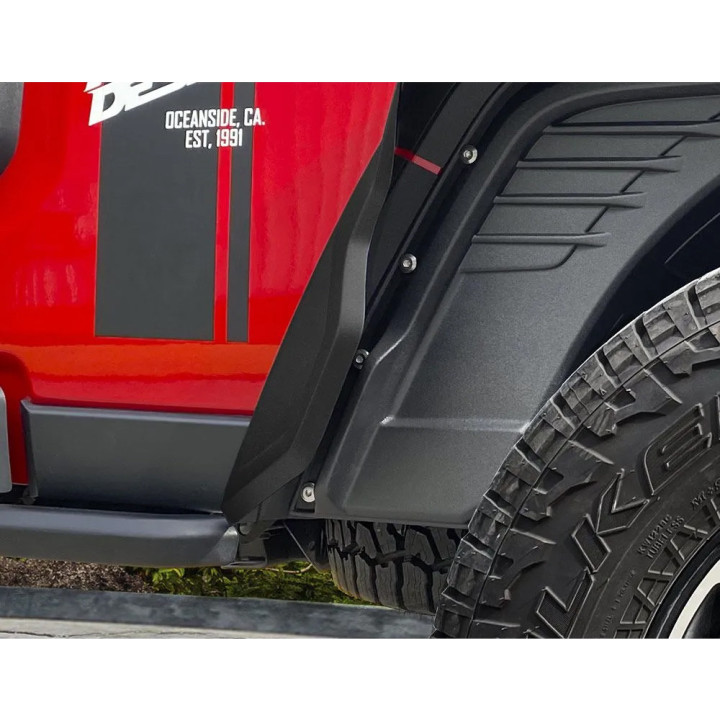 Fender Flares Set with Mudguards, Air Design Panther Pro, Jeep Gladiator 2020 - Present - EDK.ro