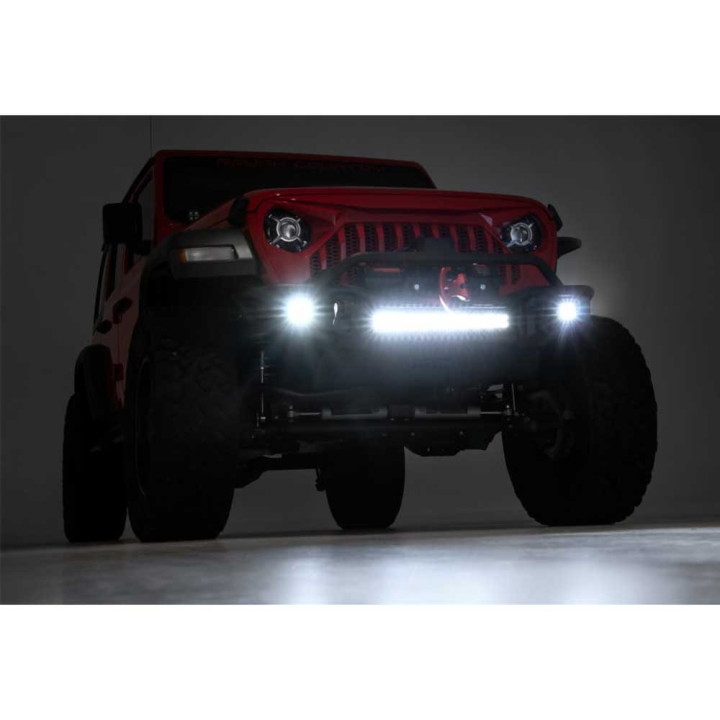 Bullbar Off-Road, Rough Country cu Lumini LED, Jeep Gladiator / Wrangler 2007 - Prezent - EDK.ro