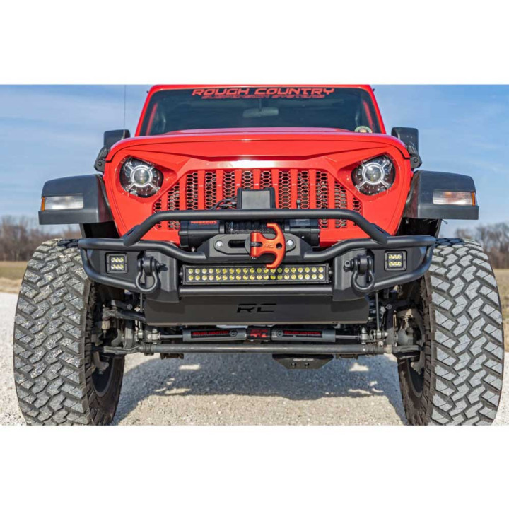Bullbar Off-Road, Rough Country cu Lumini LED, Jeep Gladiator / Wrangler 2007 - Prezent - EDK.ro
