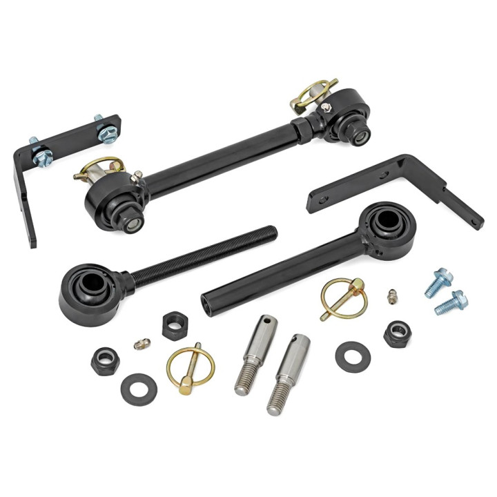 Bielete Bară Antiruliu Față cu Deconectare Rapidă, Rough Country Lift 3.5-6 Inch, Jeep Gladiator / Wrangler 2007 - Prezent - EDK.ro