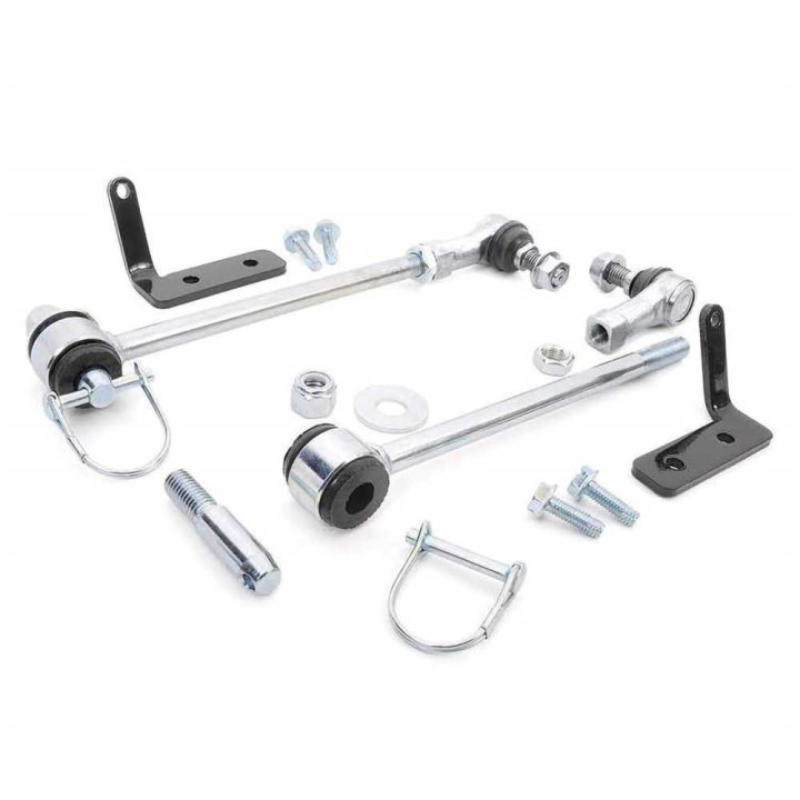 Front Quick Disconnect Sway Bar Links, Rough Country Lift 3.5-6 Inch, Jeep Gladiator 2020 - Present, Jeep Wrangler 2007 - Presen