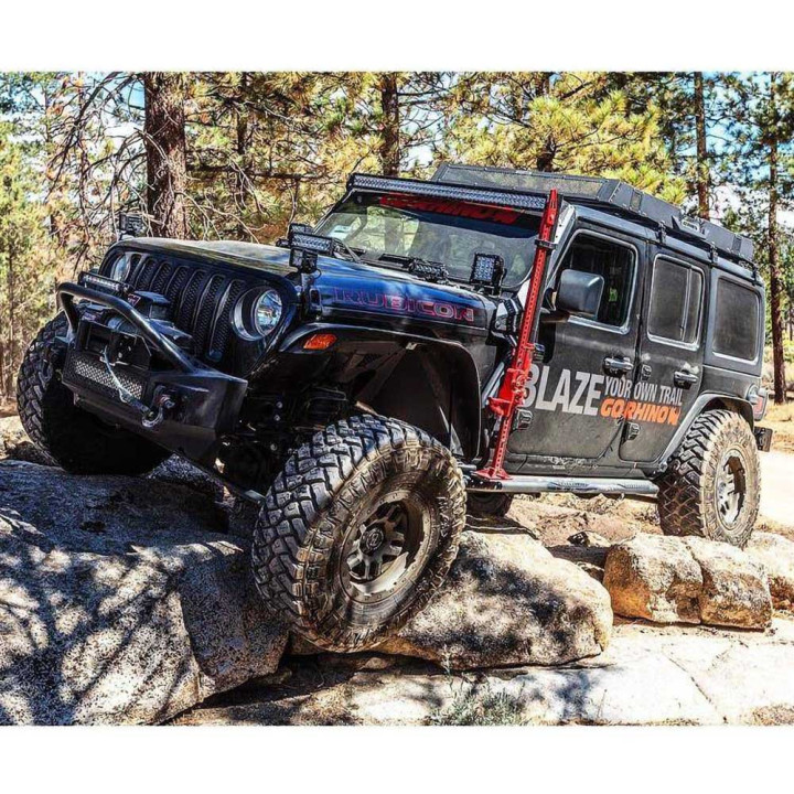 Suport Cric Exterior Față Partea Șoferului, Go Rhino, Jeep Gladiator 2020 - Prezent, Jeep Wrangler 2018 - Prezent - EDK.ro