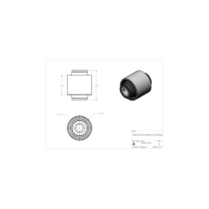 Front Lower Control Arms Bushing, Clayton Off Road, Jeep Gladiator 2020 - Present, Jeep Wrangler 2018 - Present - EDK.ro