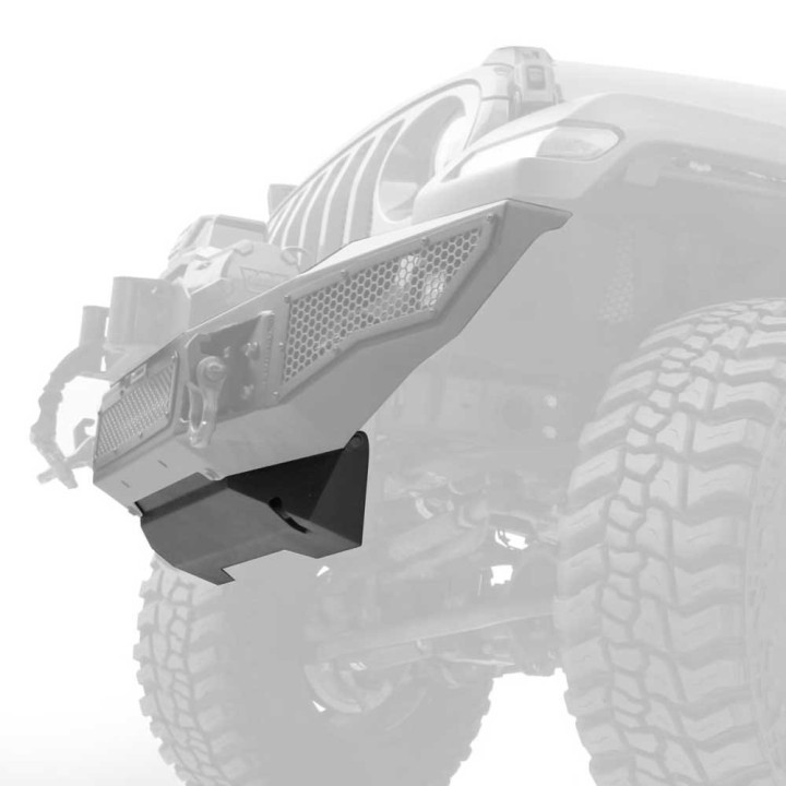 Steel Lower Skid Plate for Rockline Bumper, Go Rhino, Jeep Gladiator 2020 - Present, Jeep Wrangler 2018 - Present - EDK.ro