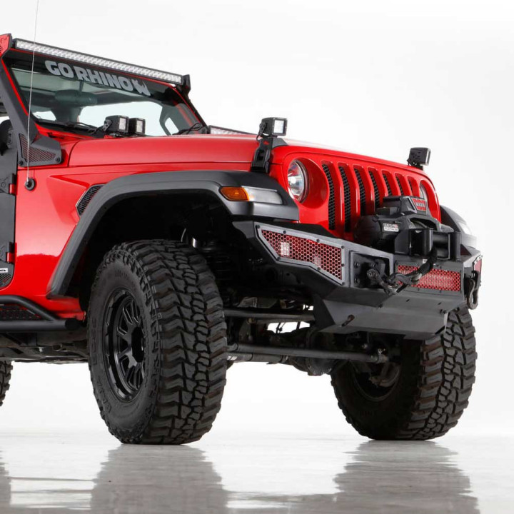 Steel Lower Skid Plate for Rockline Bumper, Go Rhino, Jeep Gladiator 2020 - Present, Jeep Wrangler 2018 - Present - EDK.ro