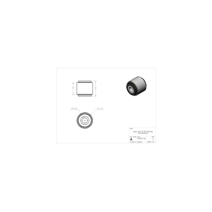 Track Bar Bushing, Clayton Off Road, Jeep Gladiator 2020 - Present, Jeep Wrangler 2018 - Present - EDK.ro