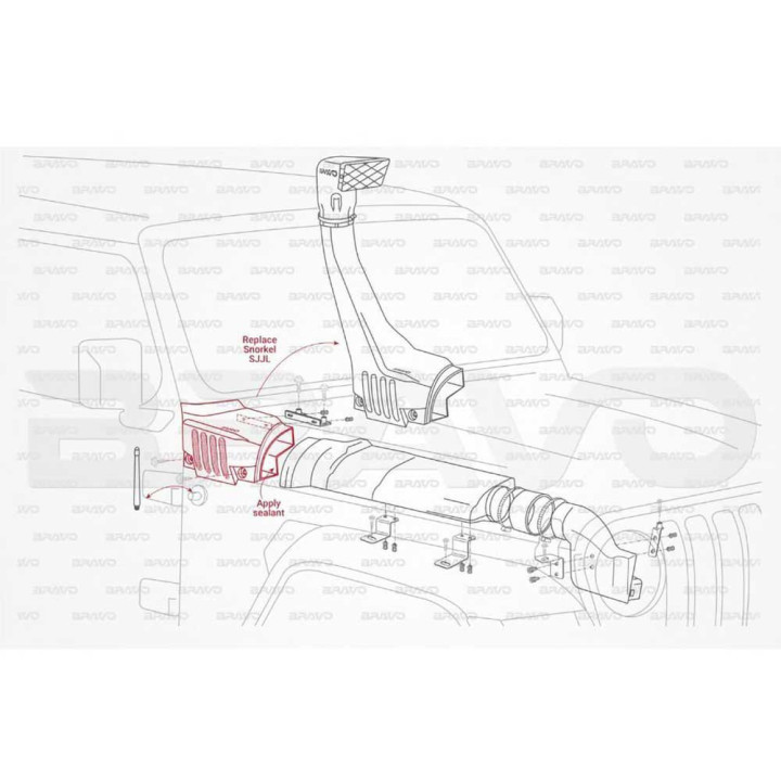 Kit Admisie Aer, Bravo, Jeep Gladiator 2020 - Prezent, Jeep Wrangler 2018 - Prezent - EDK.ro