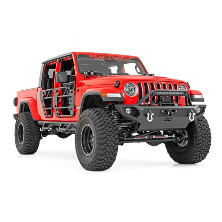 Front Tubular Doors, Rough Country, Jeep Gladiator 2020 - Present, Jeep Wrangler 2018 - Present - EDK.ro