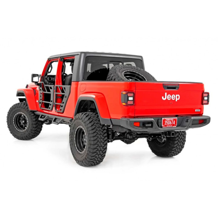 Front Tubular Doors, Rough Country, Jeep Gladiator 2020 - Present, Jeep Wrangler 2018 - Present - EDK.ro