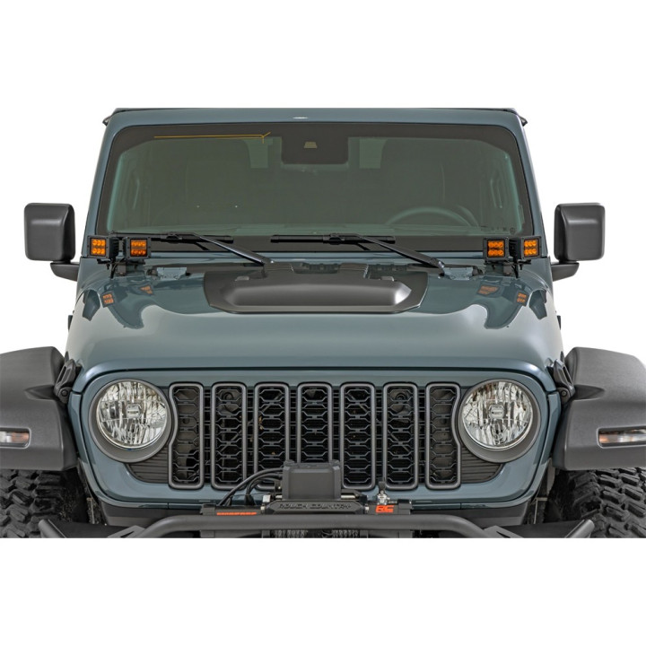 Hood Scoop, Rough Country, Jeep Gladiator 2020 - Present, Jeep Wrangler 2018 - Present - EDK.ro