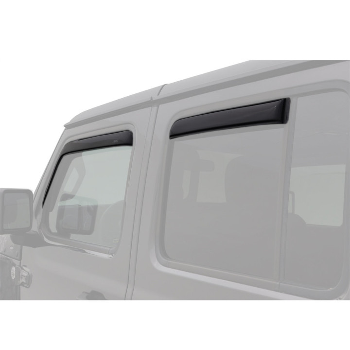 Front and Rear Window Deflectors, AVS Auto Ventshade In-Channel Ventvisor, Jeep Gladiator 2020 - Present, Jeep Wrangler 2018 - P