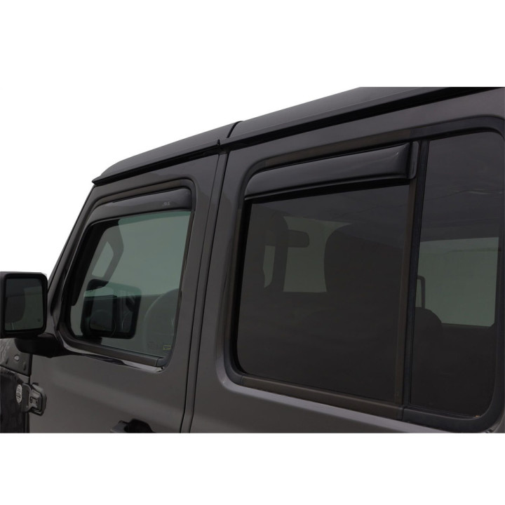 Front and Rear Window Deflectors, AVS Auto Ventshade In-Channel Ventvisor, Jeep Gladiator 2020 - Present, Jeep Wrangler 2018 - P