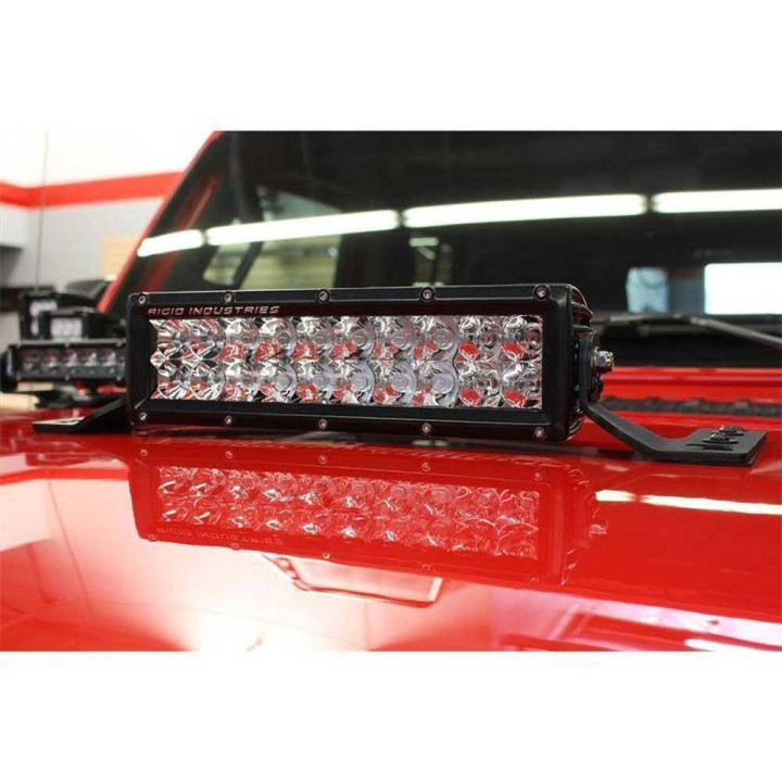 EC Approved LED Projector Integration Kit, Go Rhino Center hood mount LED bar 10" double row, Jeep Gladiator / Wrangler 2018 - P