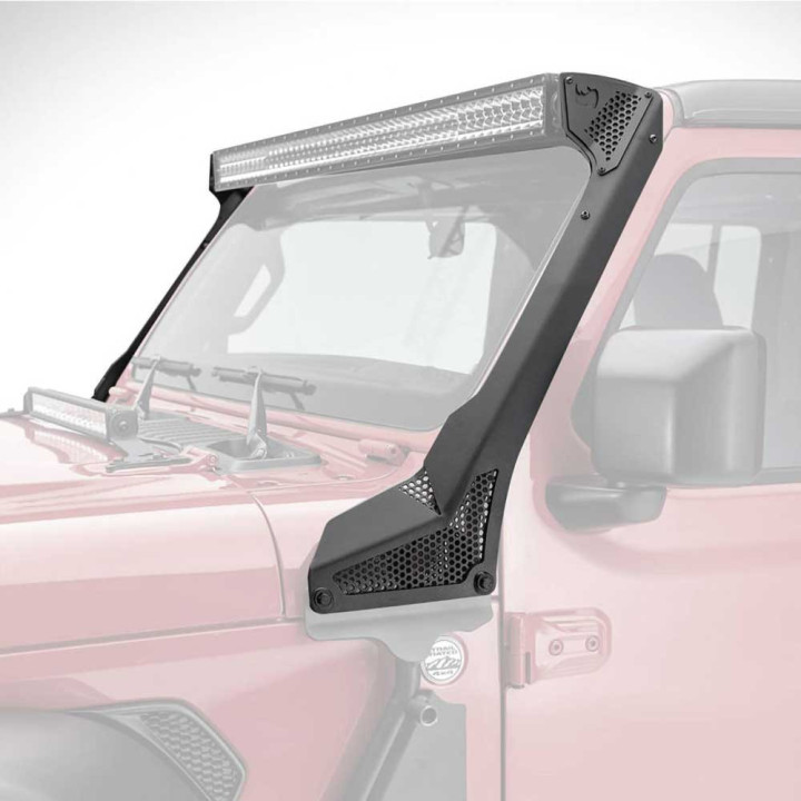 Kit de Integrare Proiectoare LED Omologate Pentru Parbriz, Go Rhino Windshield light mount bracket for 50" light bar, Jeep Gladi