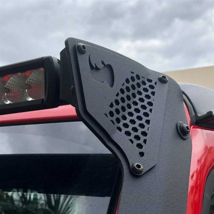 Kit de Integrare Proiectoare LED Omologate Pentru Parbriz, Go Rhino Windshield light mount bracket for 50" light bar, Jeep Gladi