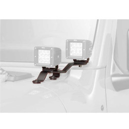 Kit de Integrare Proiectoare LED Omologate Pentru Parbriz, Go Rhino Windshield cowl mount for a LED 3x3" Dual Cube, Jeep Gladiat