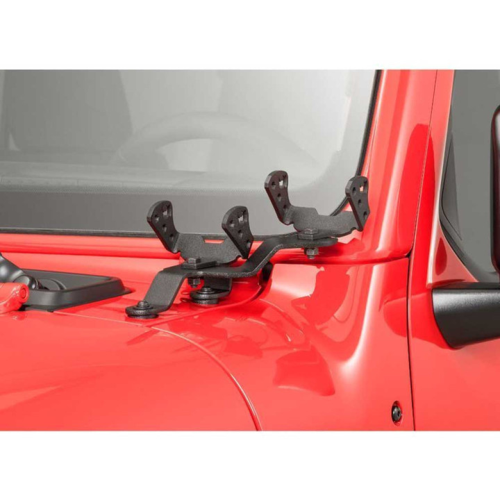 Kit de Integrare Proiectoare LED Omologate Pentru Parbriz, Go Rhino Windshield cowl mount for a LED 3x3" Dual Cube, Jeep Gladiat