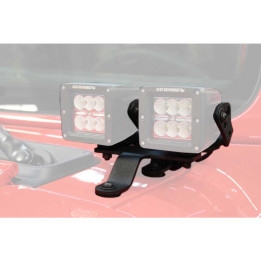 Kit de Integrare Proiectoare LED Omologate Pentru Parbriz, Go Rhino Windshield cowl mounts for a LED 3x3" Dual Cube, Jeep Gladia