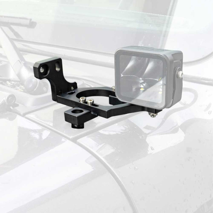 EC Approved LED Projector Integration Kit, OFD Hood light brackets, Jeep Gladiator / Wrangler 2018 - Present - EDK.ro
