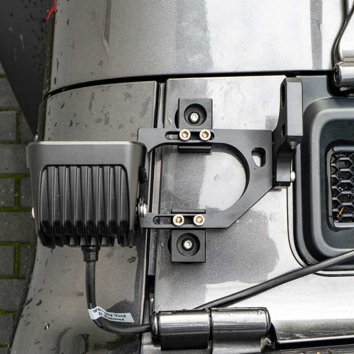 EC Approved LED Projector Integration Kit, OFD Hood light brackets, Jeep Gladiator / Wrangler 2018 - Present - EDK.ro