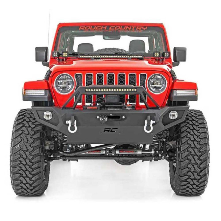 Kit de Integrare Proiectoare LED Omologate Pentru Capotă, Rough Country LED lights 2" square white DRL Black Series, Jeep Gladia