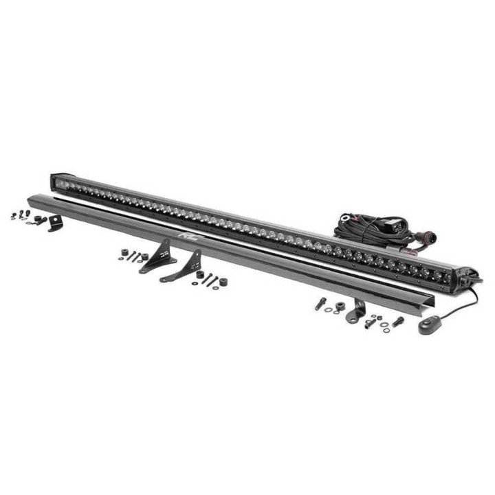 EC Approved LED Projector Integration Kit for Hood, Rough Country LED bar 50" Black Series, Jeep Gladiator / Wrangler 2018 - Pre