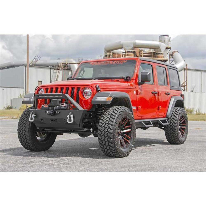 EC Approved LED Projector Integration Kit for Hood, Rough Country LED bar 50" Black Series, Jeep Gladiator / Wrangler 2018 - Pre