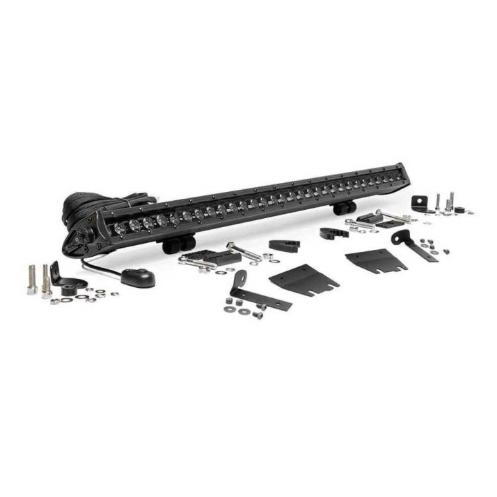 EC Approved LED Projector Integration Kit for Hood, Rough Country LED light bar 30" Black Series, Jeep Gladiator / Wrangler 2018