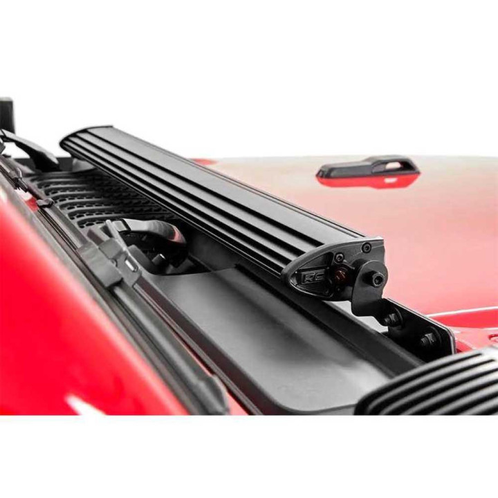 Kit de Integrare Proiectoare LED Omologate Pentru Capotă, Rough Country LED light bar 30" Black Series, Jeep Gladiator / Wrangle