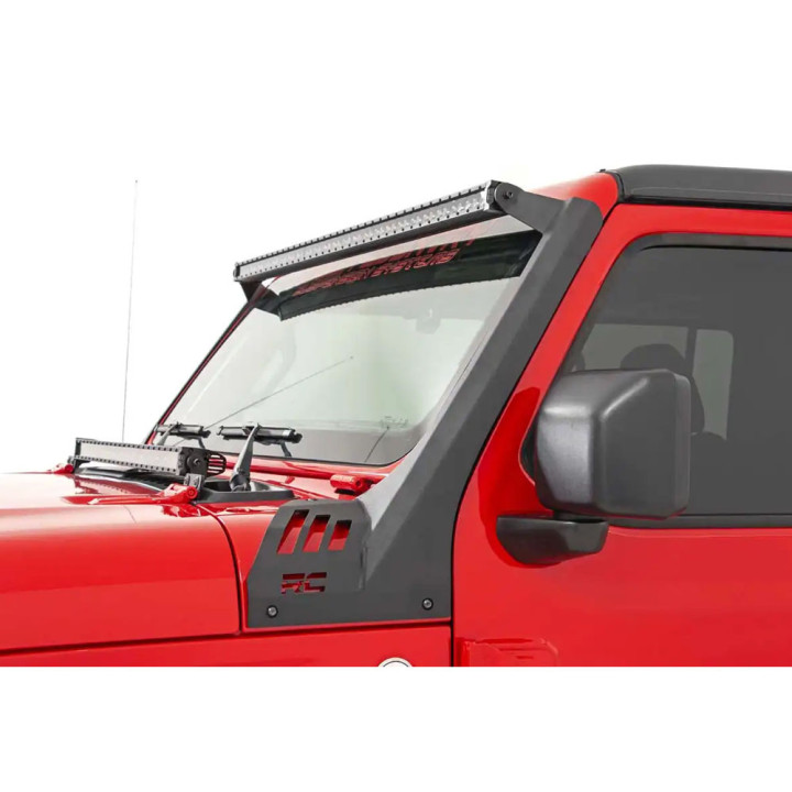 EC Approved LED Projector Integration Kit for Windshield, Rough Country LED light bar 50 " white DRL with windshield light mount