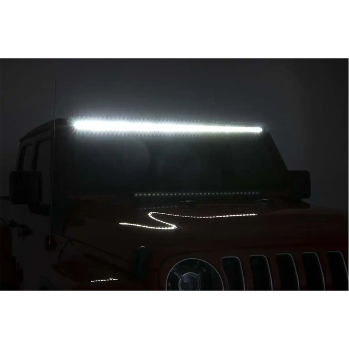 EC Approved LED Projector Integration Kit for Windshield, Rough Country LED light bar 50 " white DRL with windshield light mount