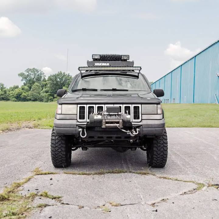 Kit de Integrare Proiectoare LED Omologate, Rough Country LED light mount bracket for 50" light bar, Jeep Grand Cherokee 1993 - 