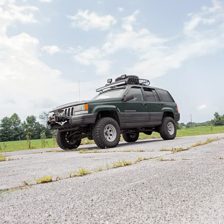 Kit de Integrare Proiectoare LED Omologate, Rough Country LED light mount bracket for 50" light bar, Jeep Grand Cherokee 1993 - 