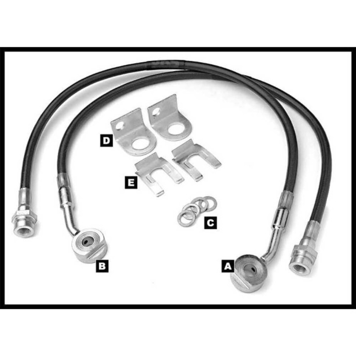 Kit Conductă Frână Față Extinsă 22 Inch, JKS, Jeep Grand Cherokee 1993 - 1998, Jeep Wrangler 1997 - 2006 - EDK.ro