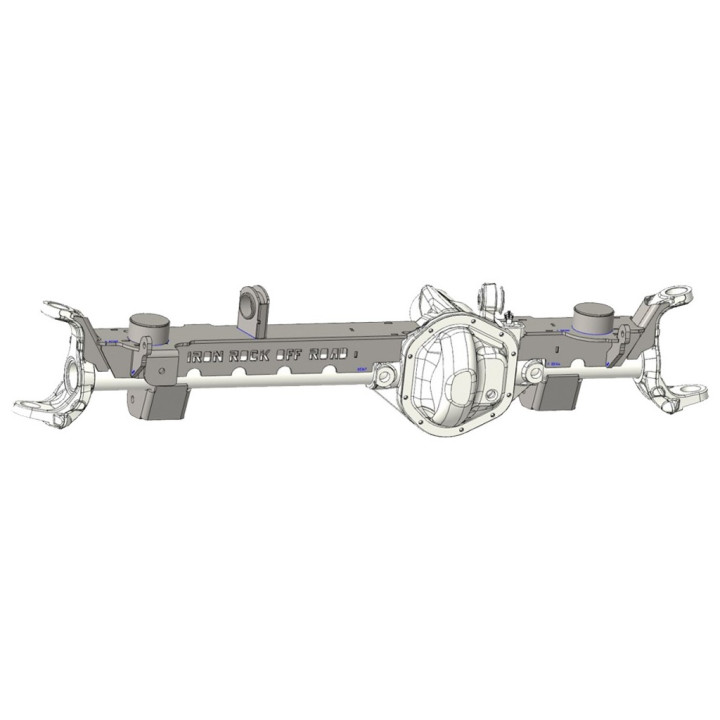 WJ to JK Dana 44 Front Axle Swap Truss, Iron Rock Off Road Lift 4 Inch, Jeep Grand Cherokee 1999 - 2004 - EDK.ro