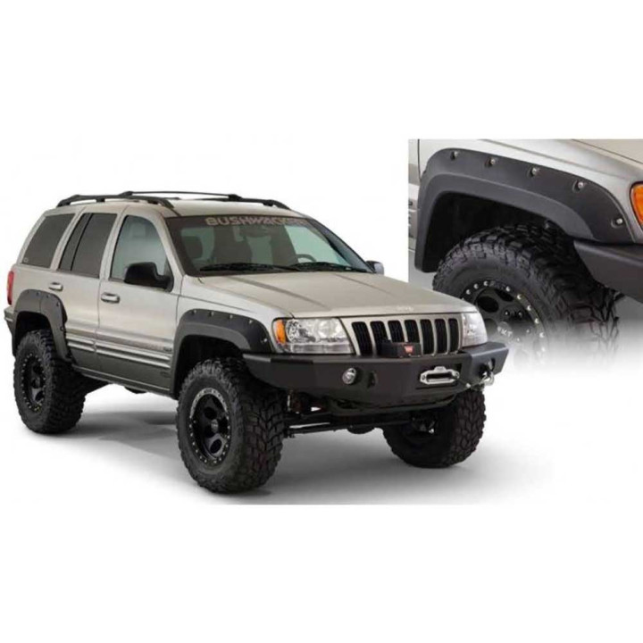 Front and Rear Fender Flares, Bushwacker Cut-Out Style, Jeep Grand Cherokee 1999 - 2004 - EDK.ro