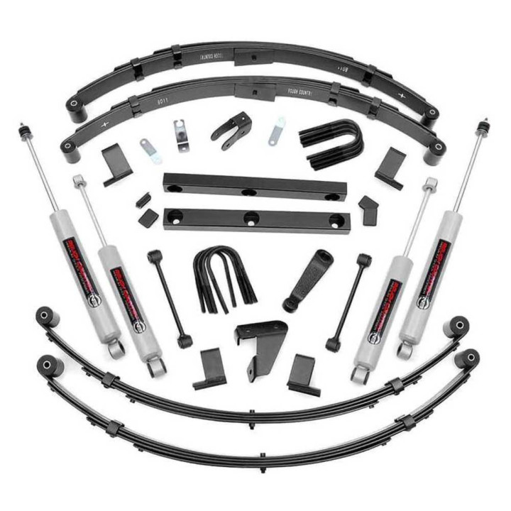 Suspension Lift Kit, Rough Country Lift 4 Inch, Jeep Wrangler 1987 - 1995 - EDK.ro