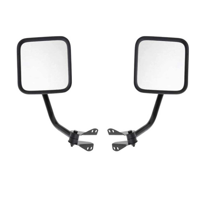 Side Mirrors Steel Black, Smittybilt, Jeep Wrangler 1987 - 1995 - EDK.ro