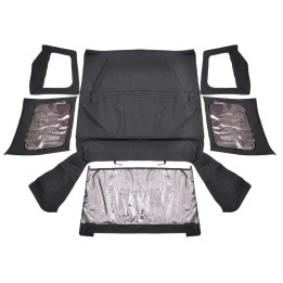 Toc Moale din Denim Negru, Rough Country, Jeep Wrangler 1987 - 1995 - EDK.ro