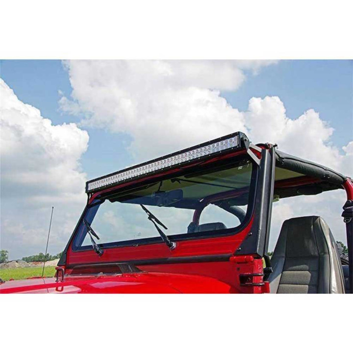 Kit de Integrare Proiectoare LED Omologate Pentru Parbriz, Rough Country Upper windshield LED straight light bar 50" mounts, Jee