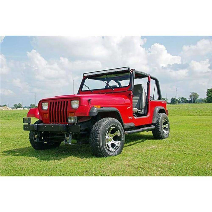 Kit de Integrare Proiectoare LED Omologate Pentru Parbriz, Rough Country Upper windshield LED straight light bar 50" mounts, Jee